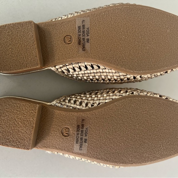 Gold Horsebit Mules Princetown Style Slip on Loafers - Picture 8 of 9